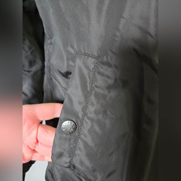 ALPHA INDUSTRIES Longline Bomber Flight Jacket With Orange Interior. Size M - Picture 4 of 16